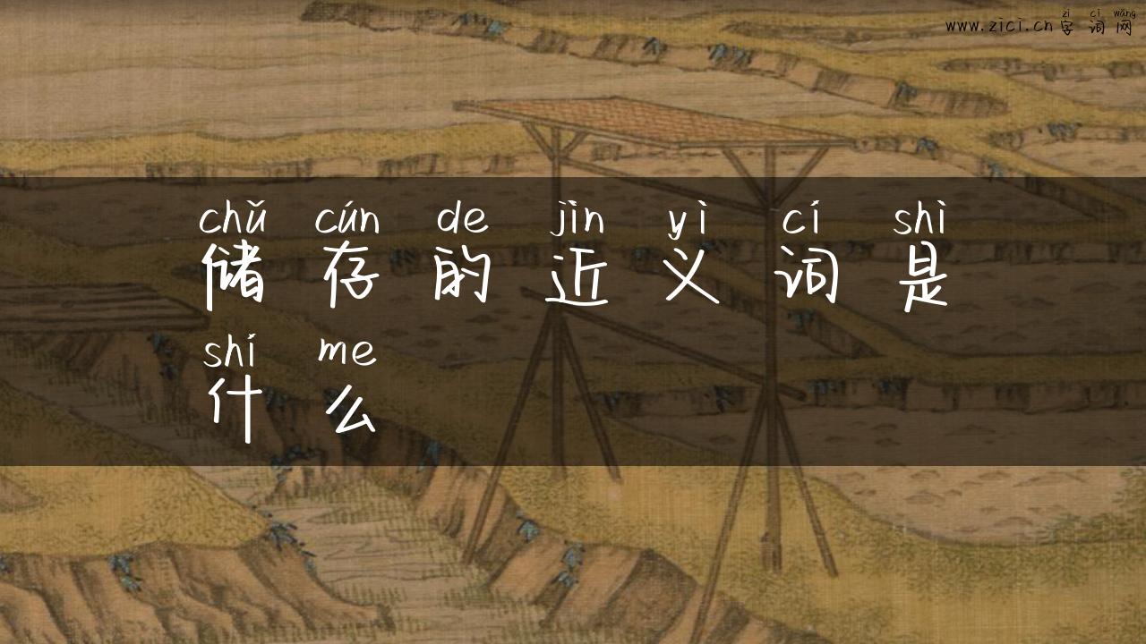 储存的近义词是什么