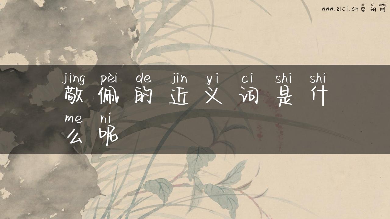 敬佩的近义词是什么呢