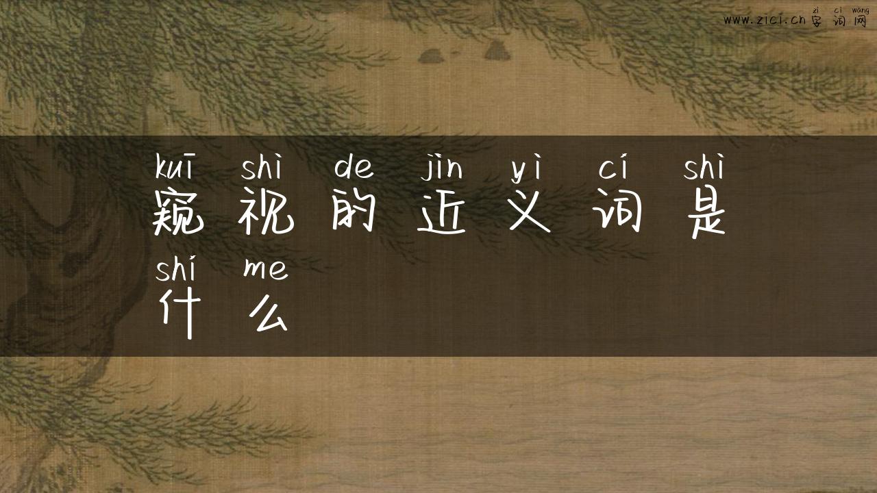 窥视的近义词是什么