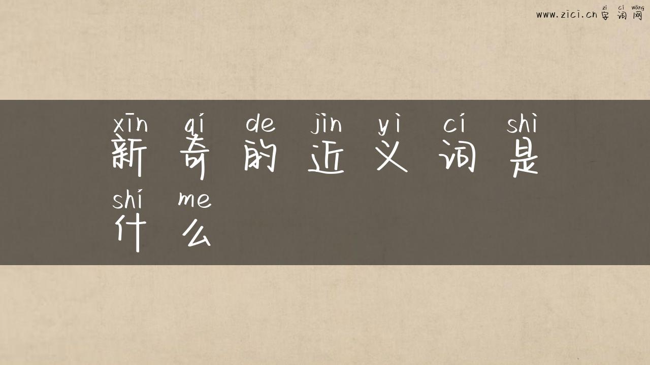新奇的近义词是什么