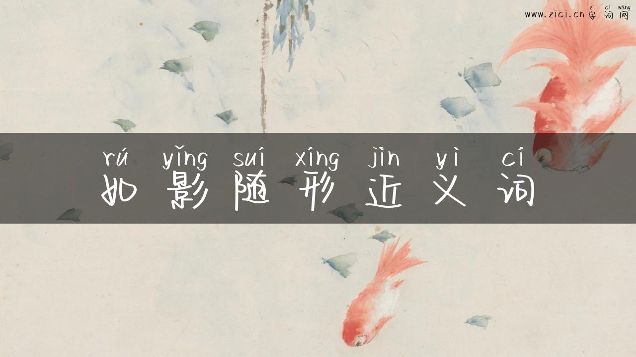 如影随形近义词