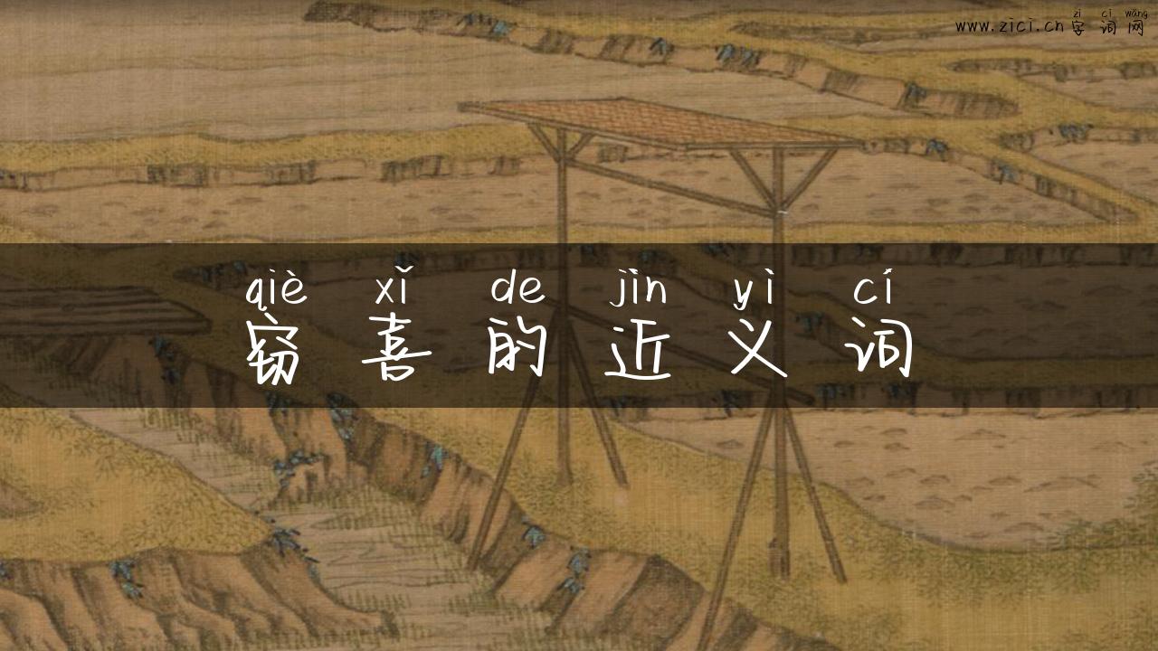 窃喜的近义词