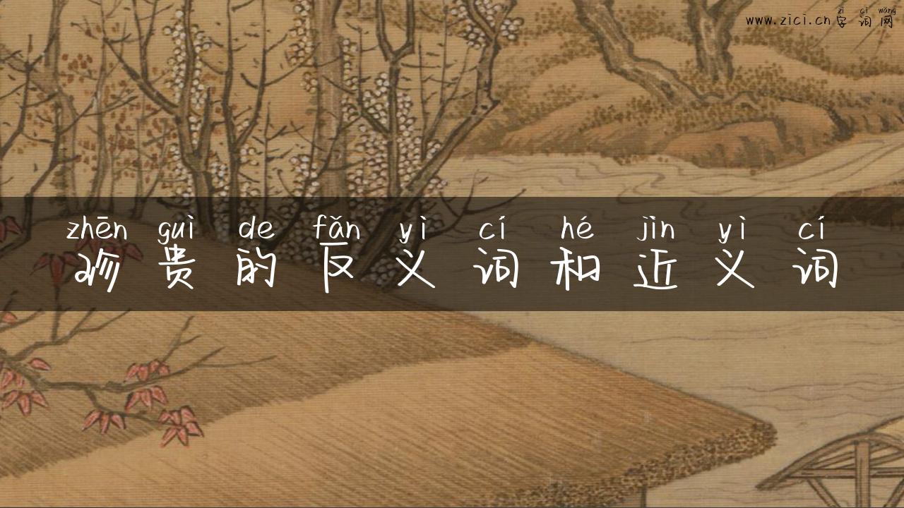 珍贵的反义词和近义词