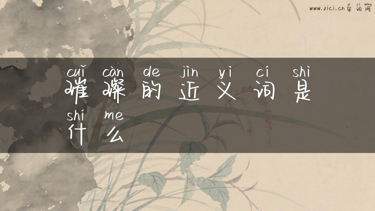 璀璨的近义词是什么
