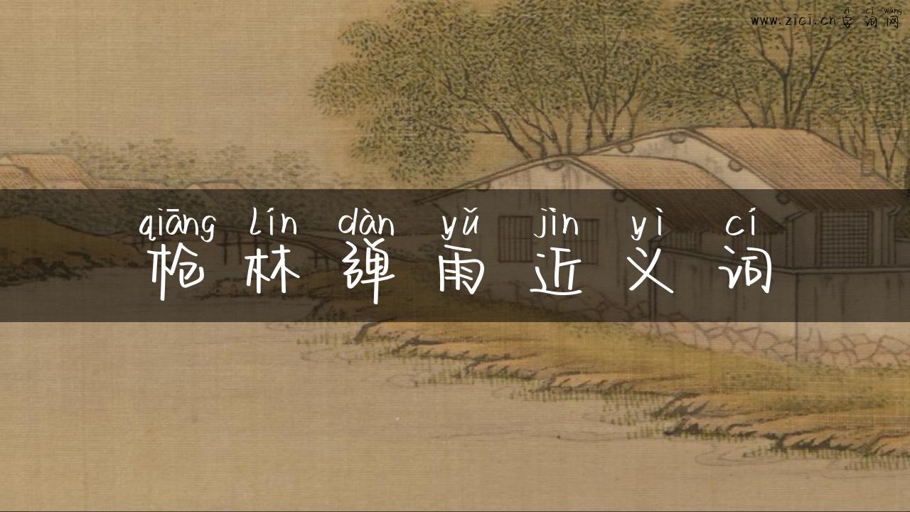 枪林弹雨近义词