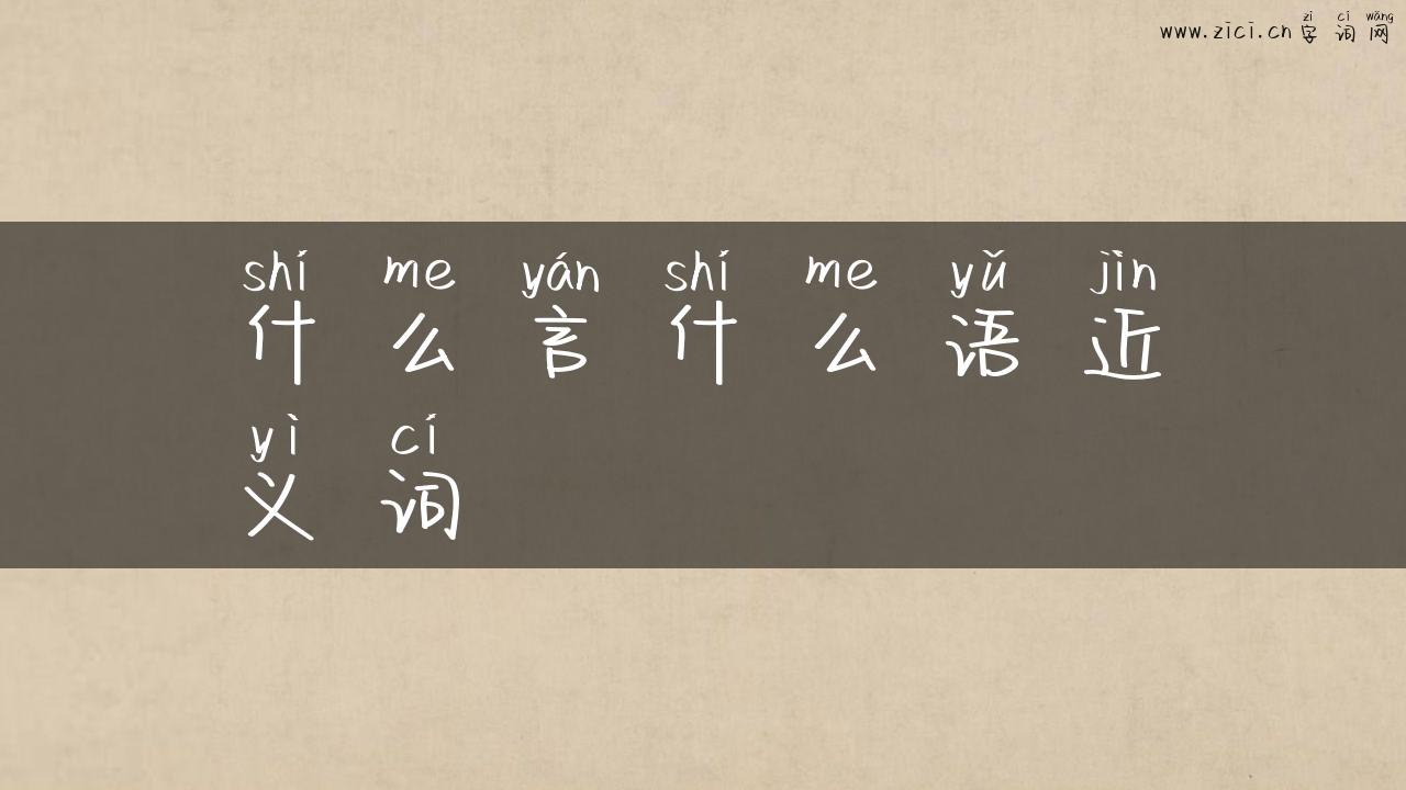什么言什么语近义词