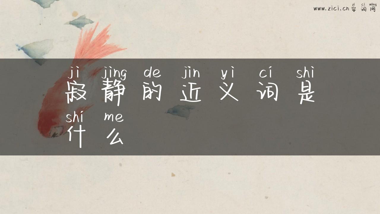 寂静的近义词是什么