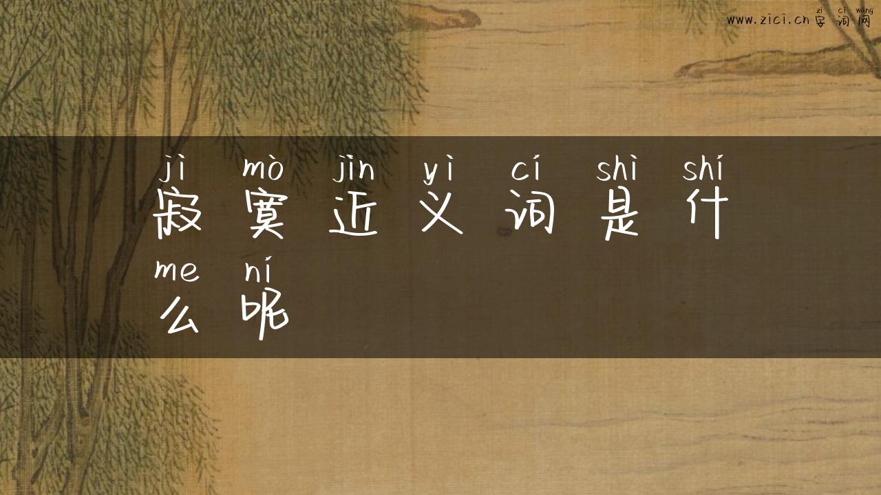 寂寞近义词是什么呢