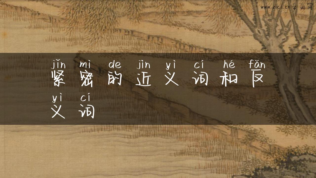 紧密的近义词和反义词