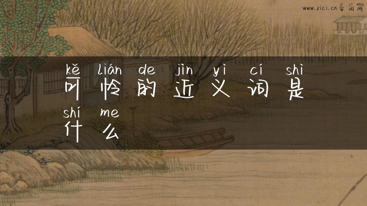 可怜的近义词是什么