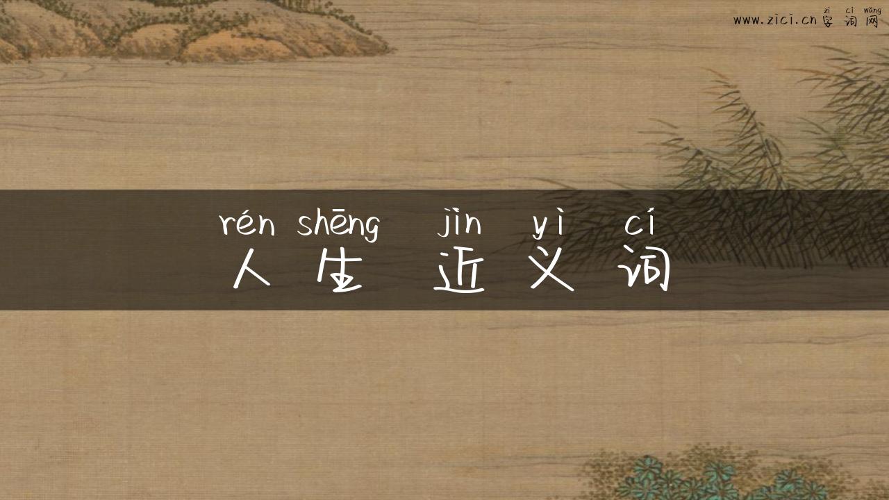 人生 近义词