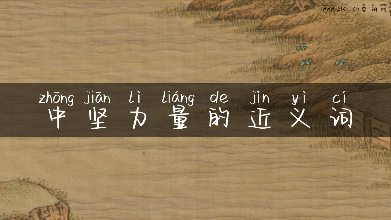 中坚力量的近义词