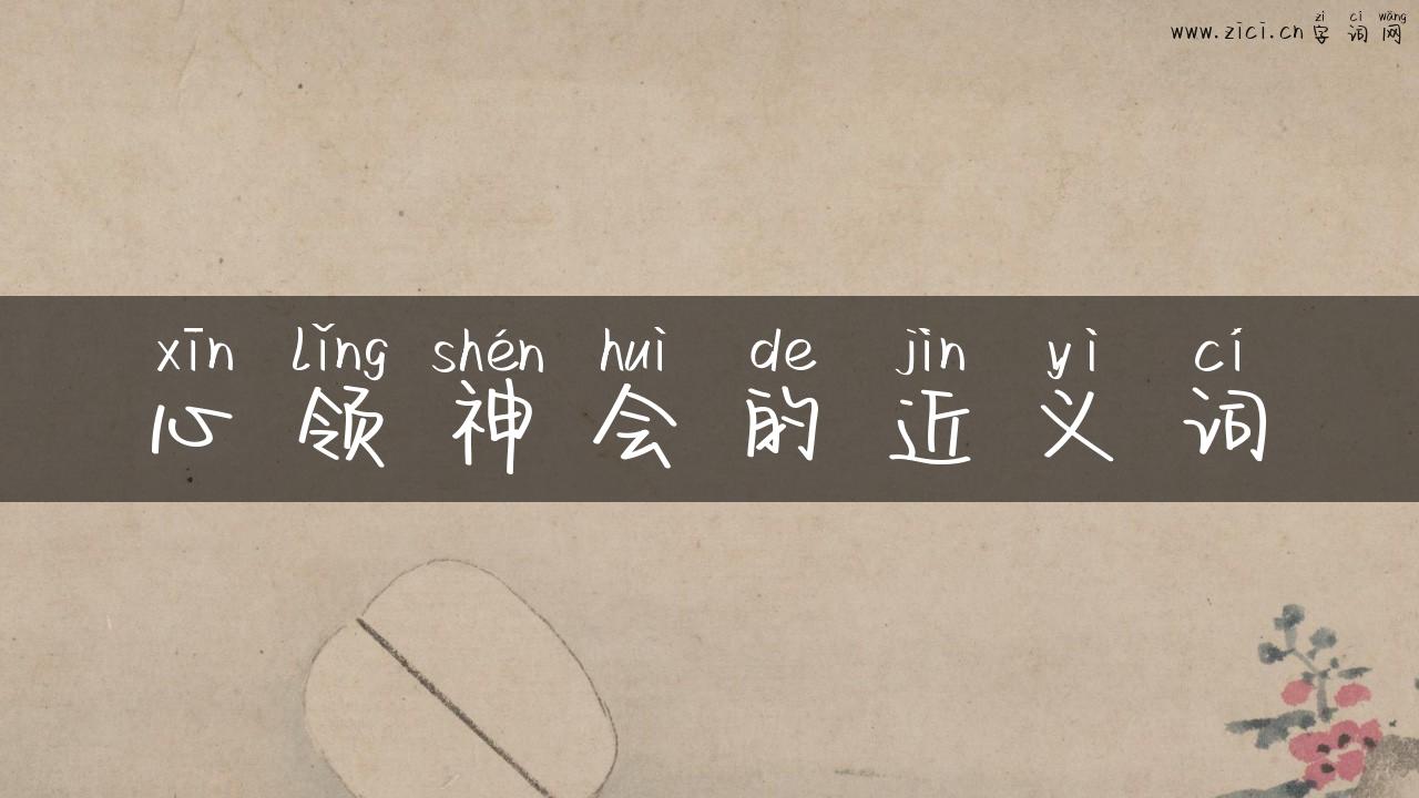心领神会的近义词