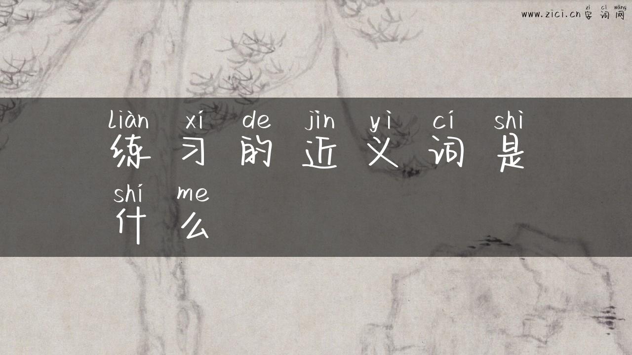 练习的近义词是什么