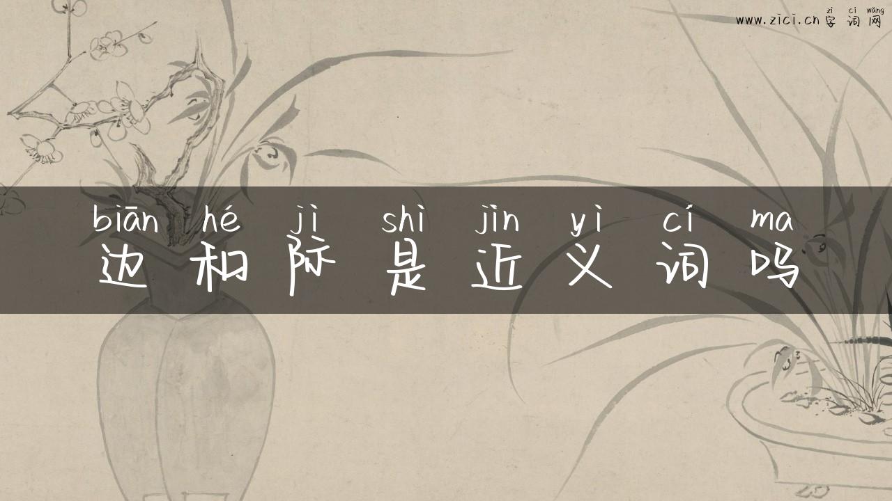 边和际是近义词吗