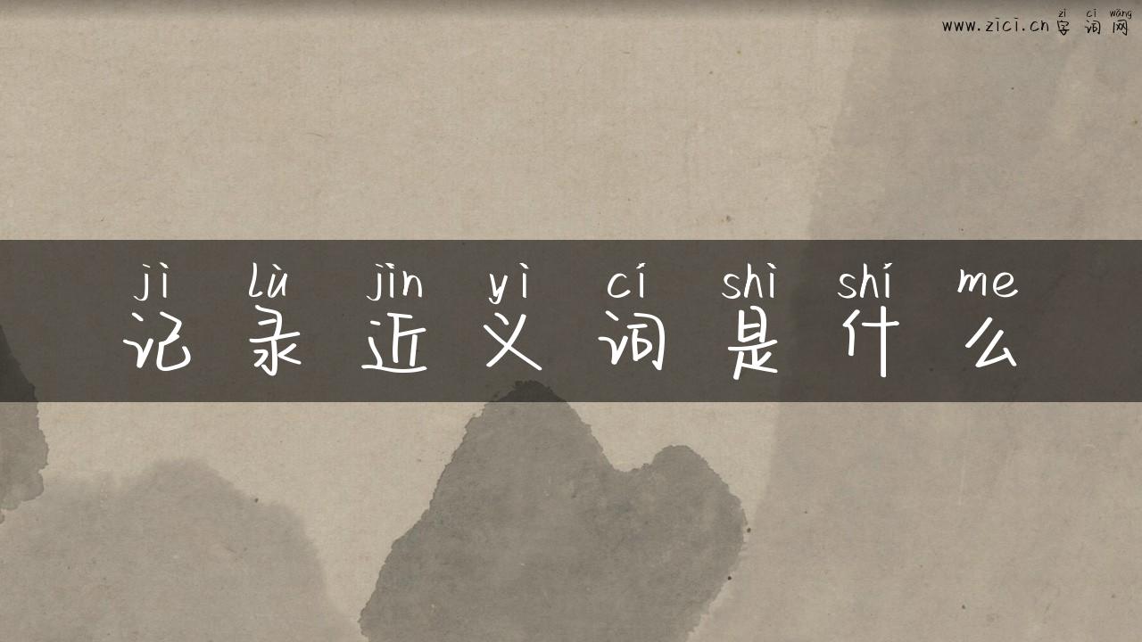记录近义词是什么