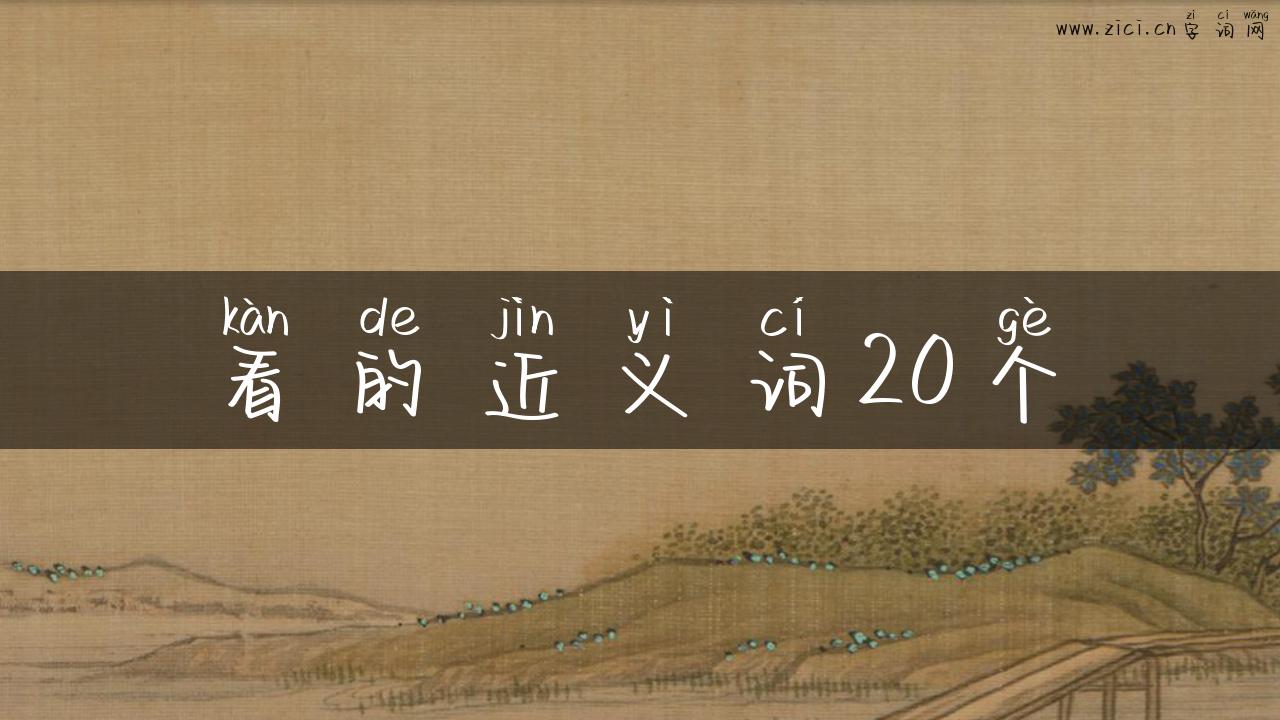 看的近义词20个