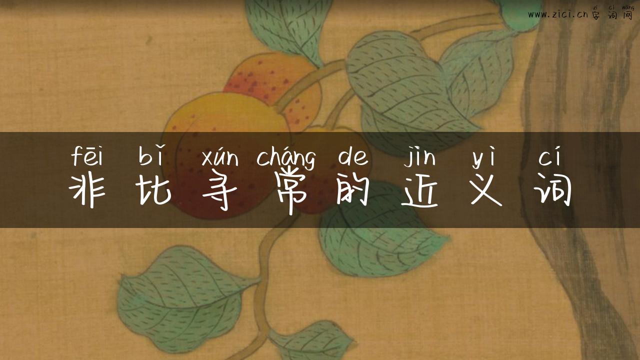 非比寻常的近义词
