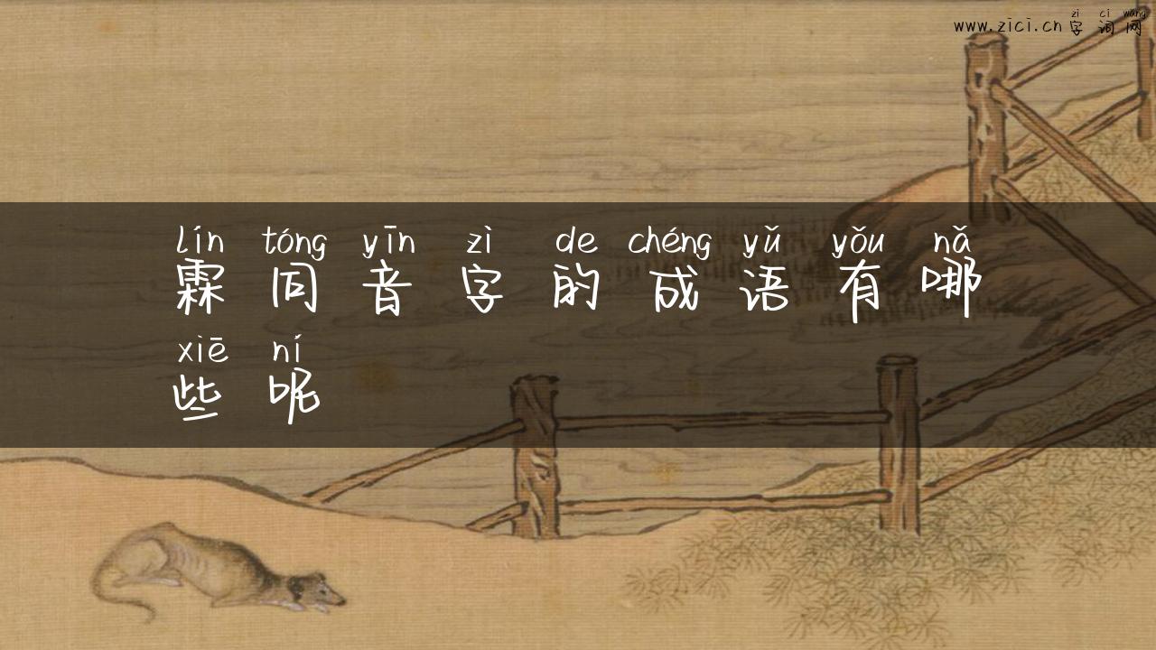 霖同音字的成语有哪些呢