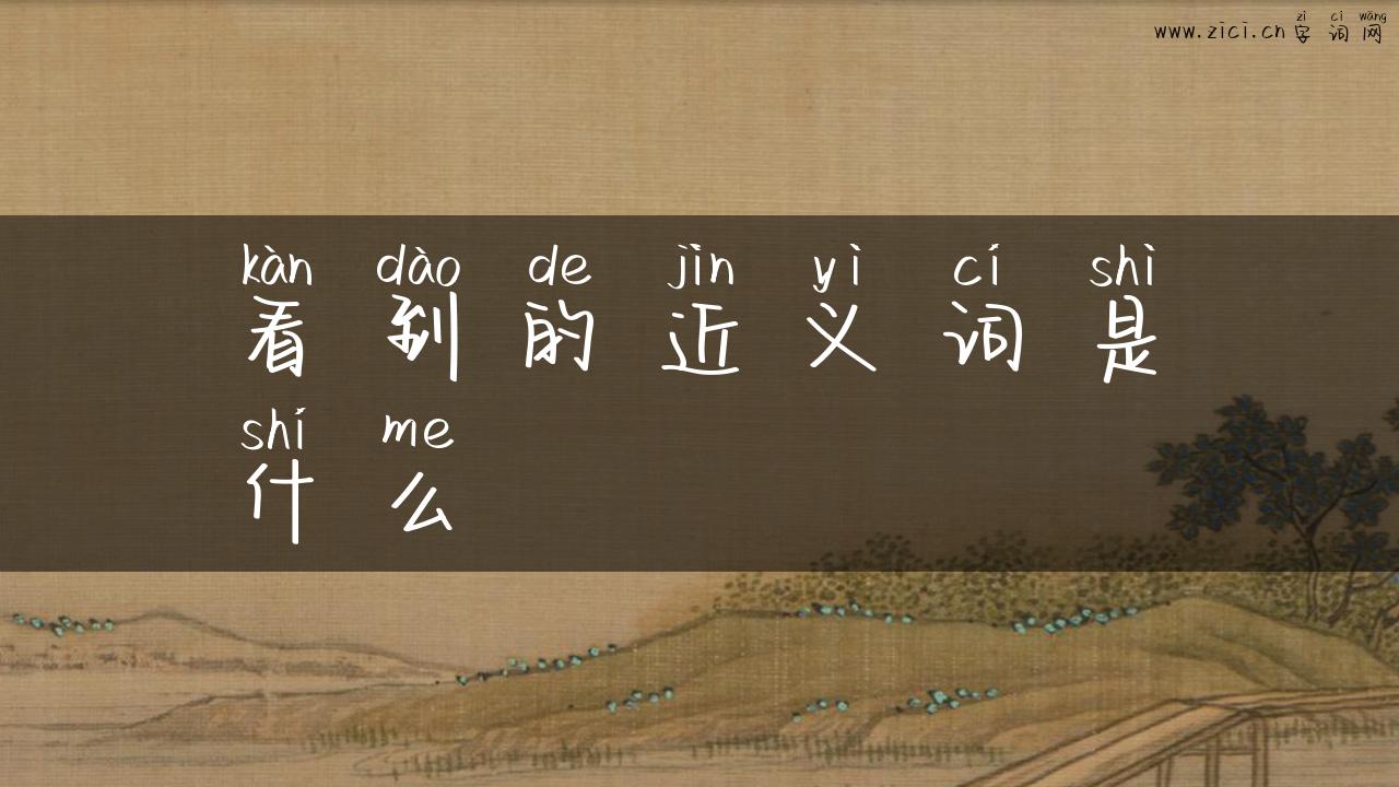 看到的近义词是什么