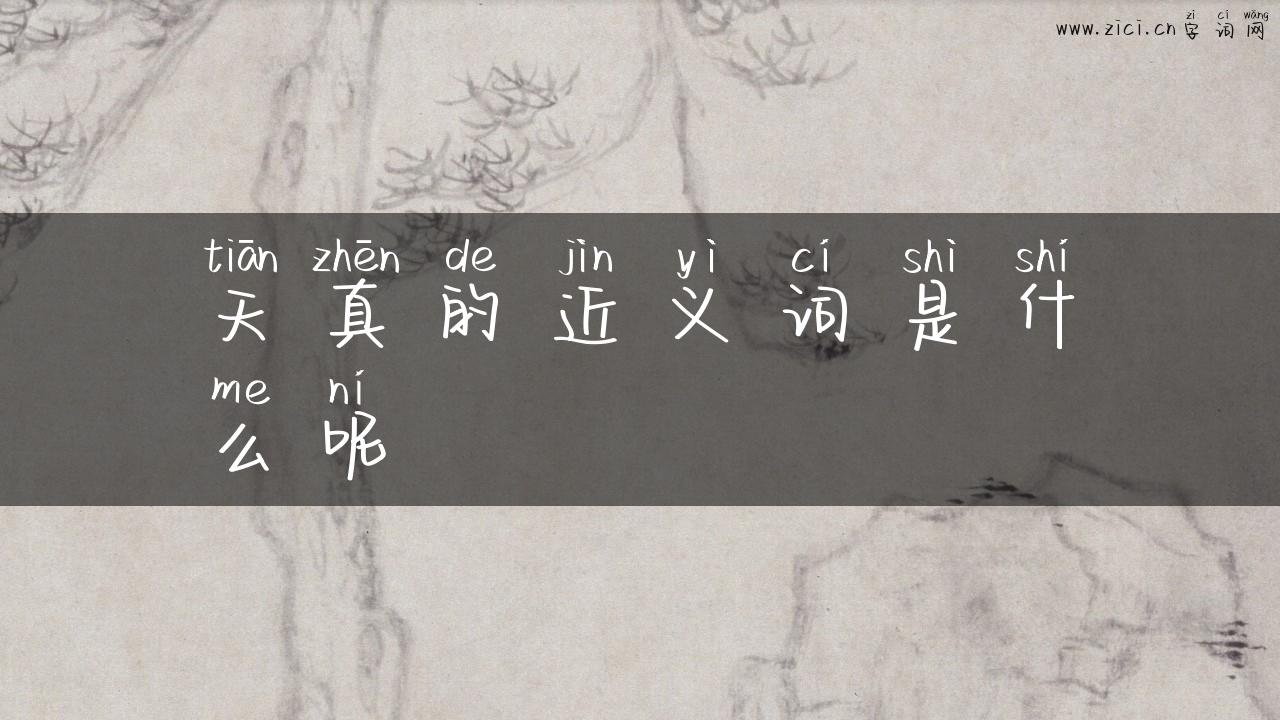 天真的近义词是什么呢