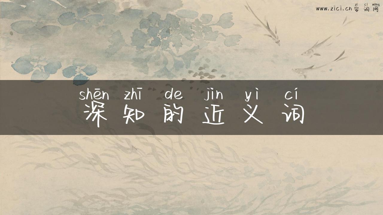 深知的近义词