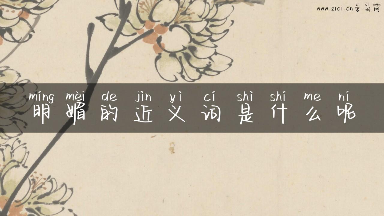 明媚的近义词是什么呢