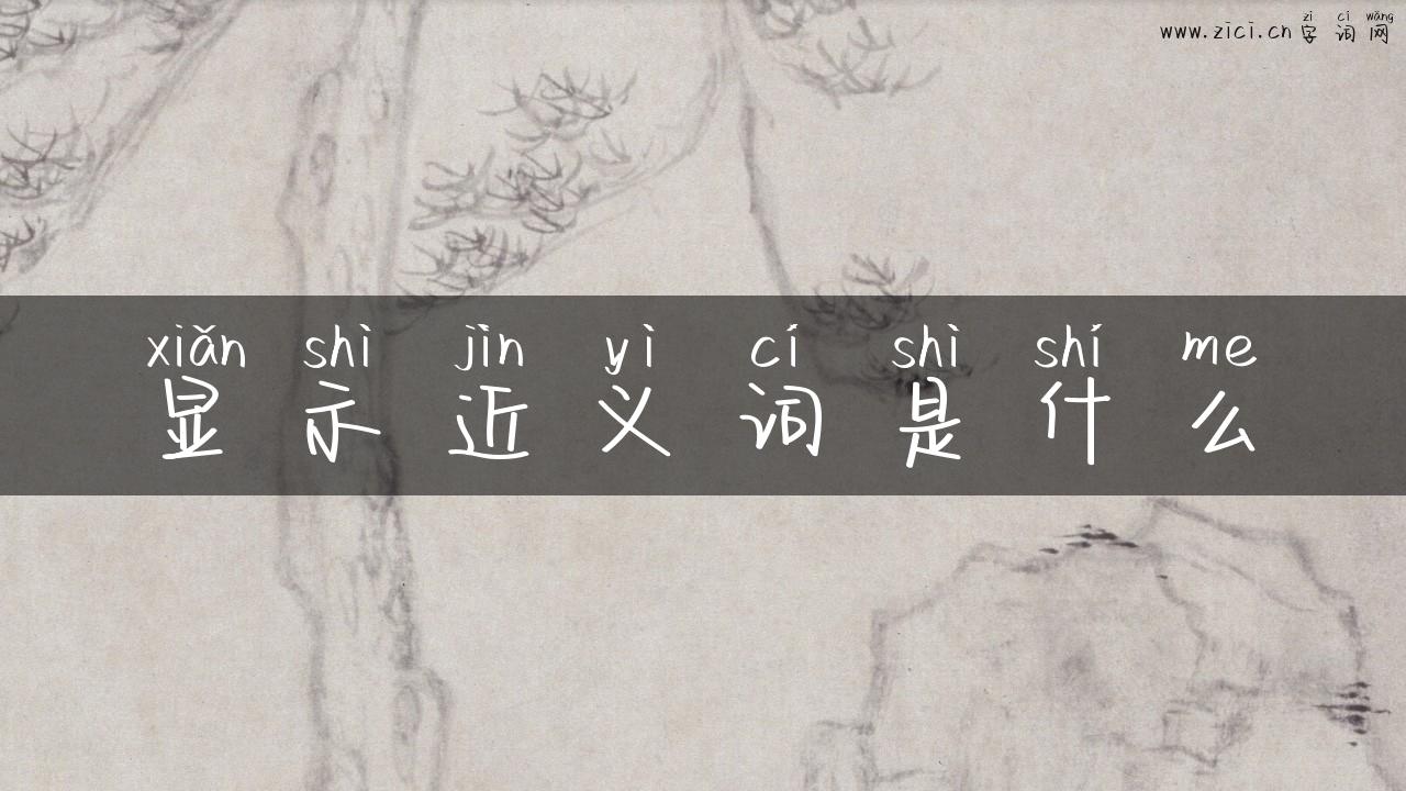 显示近义词是什么