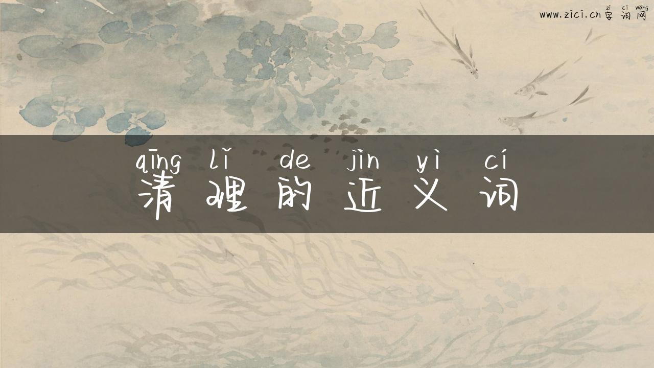 清理的近义词