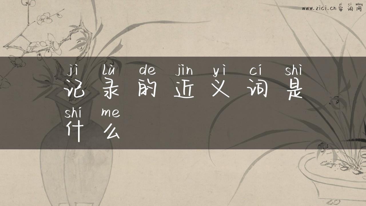 记录的近义词是什么