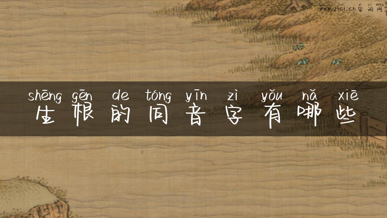 生根的同音字有哪些