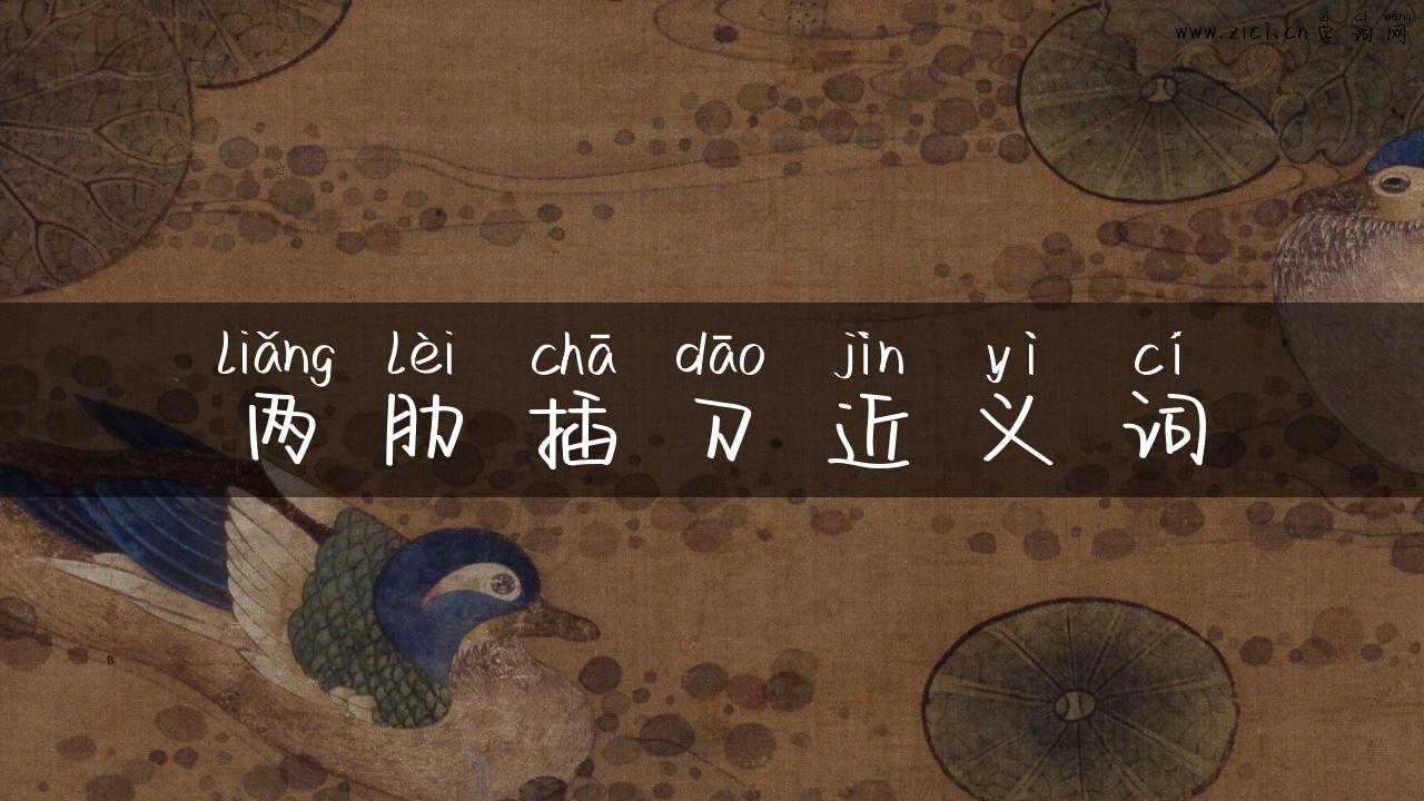 两肋插刀近义词