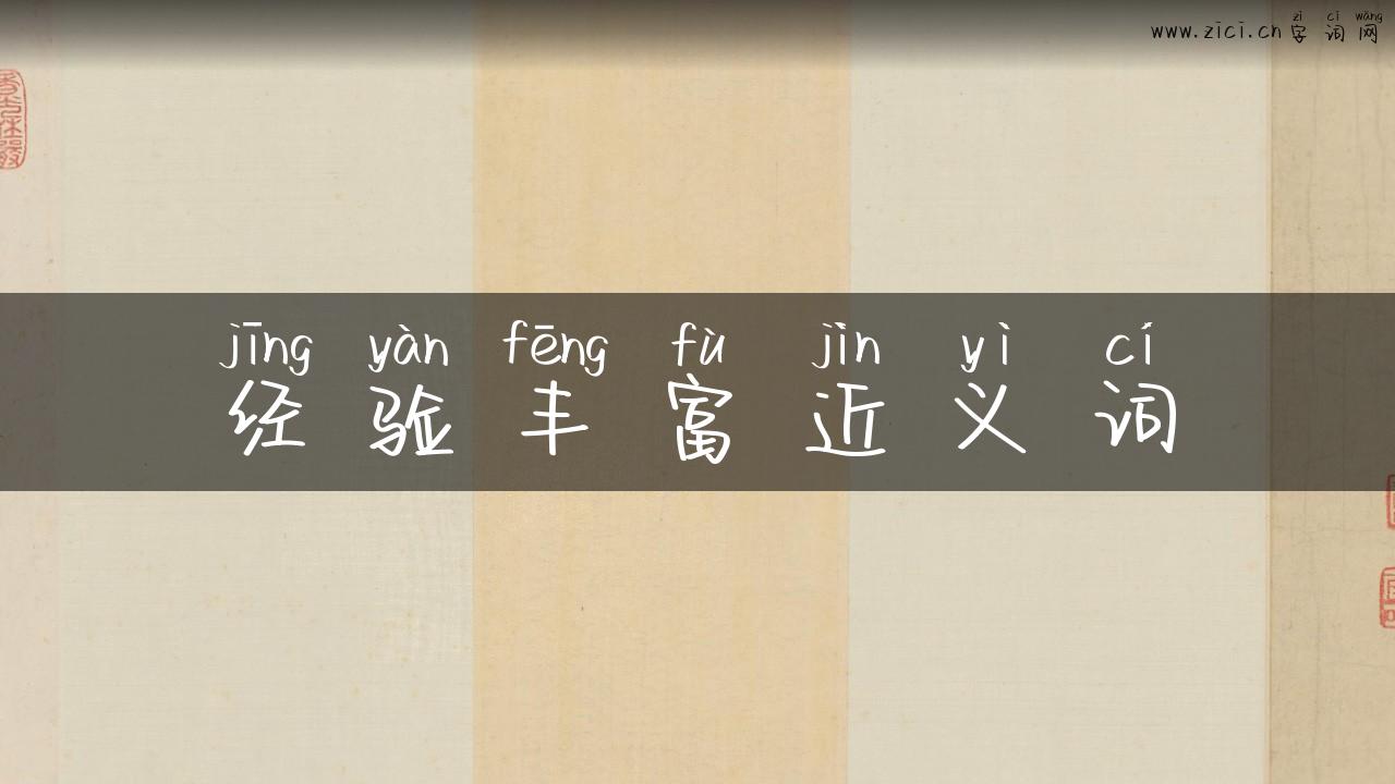 经验丰富近义词