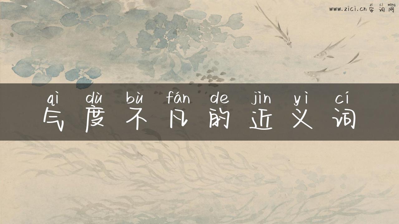 气度不凡的近义词