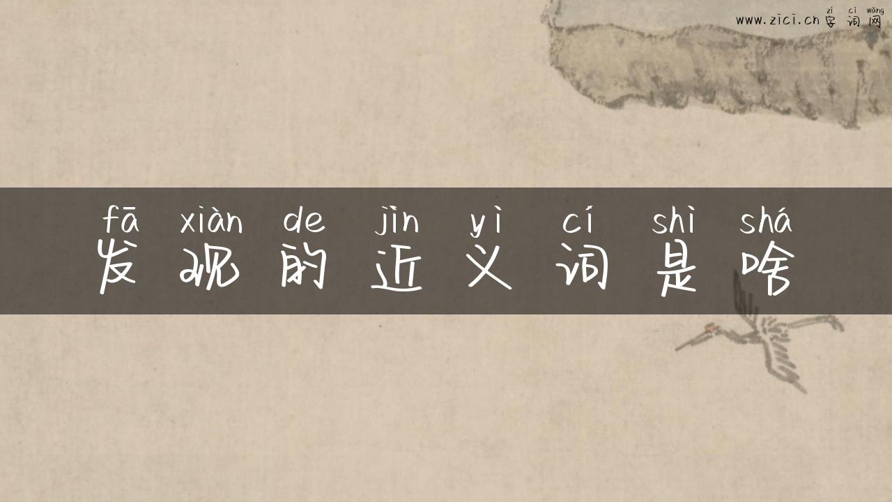 发现的近义词是啥