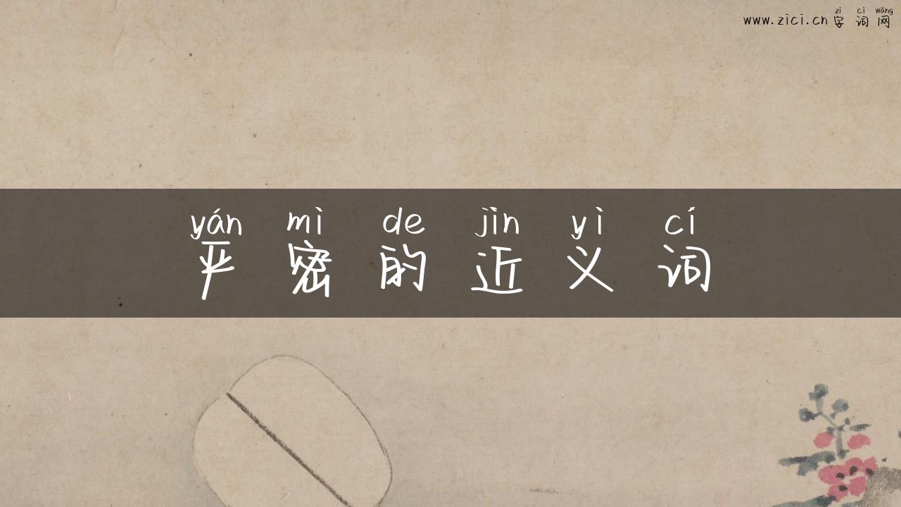 严密的近义词