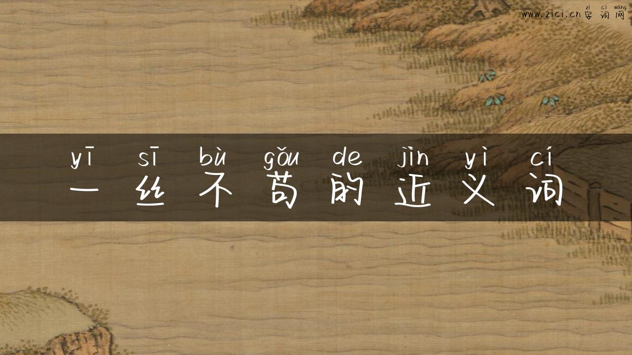 一丝不苟的近义词
