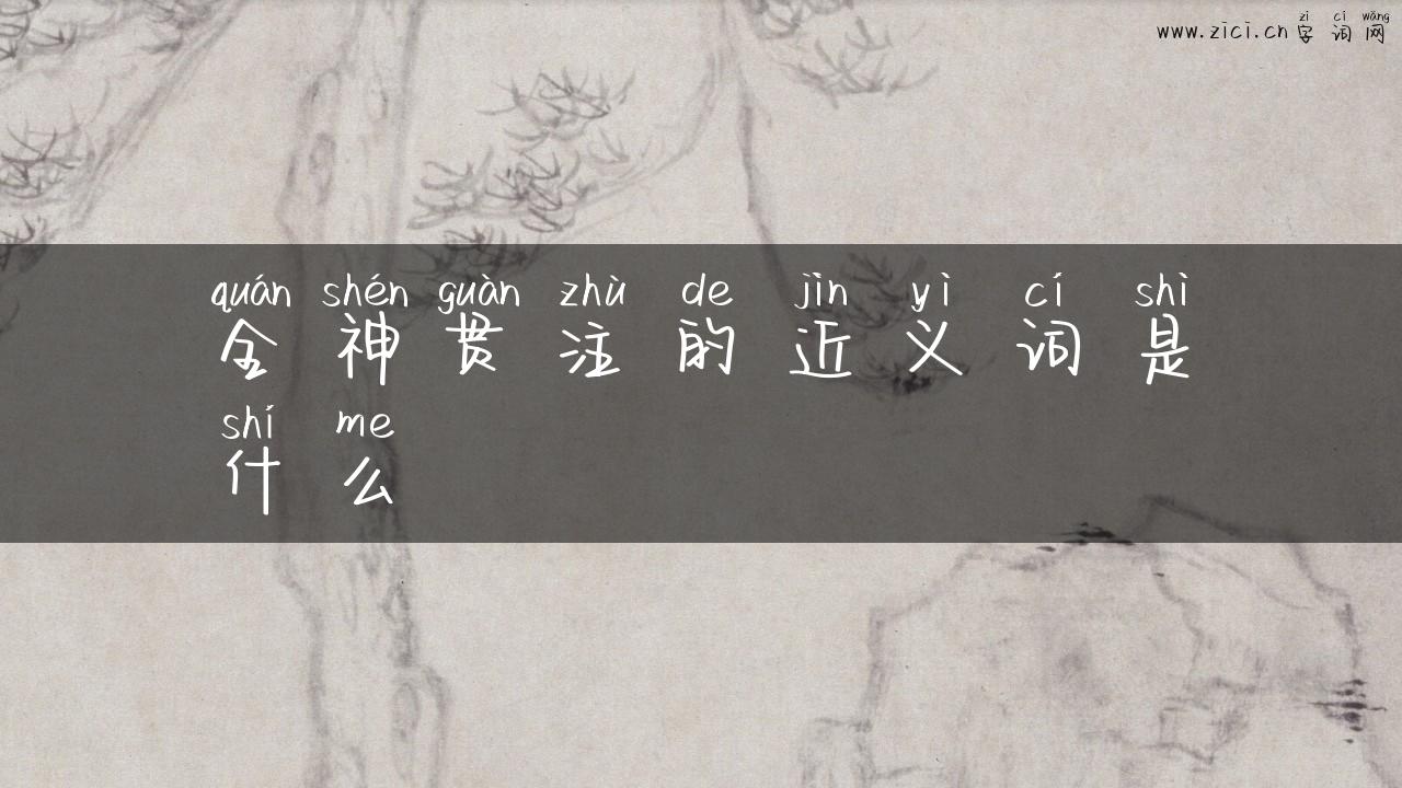 全神贯注的近义词是什么