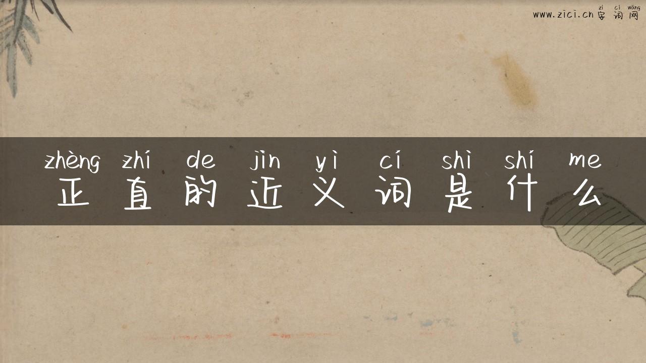 正直的近义词是什么