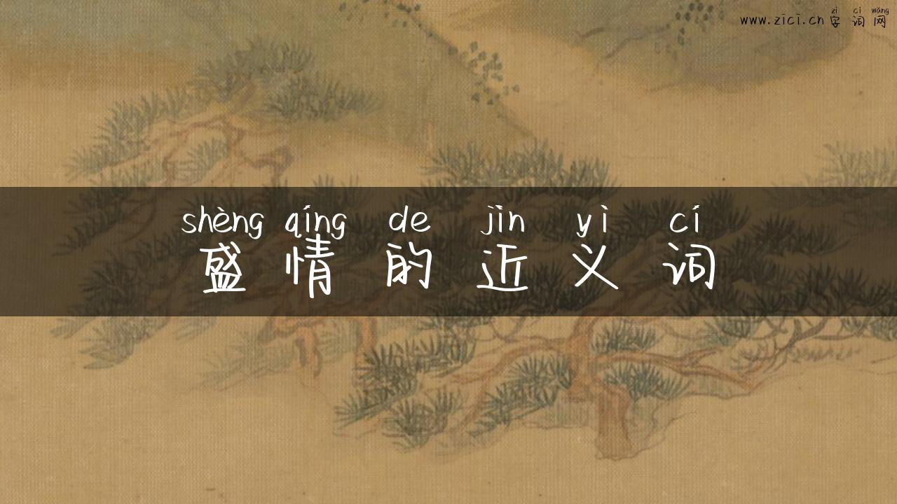 盛情的近义词