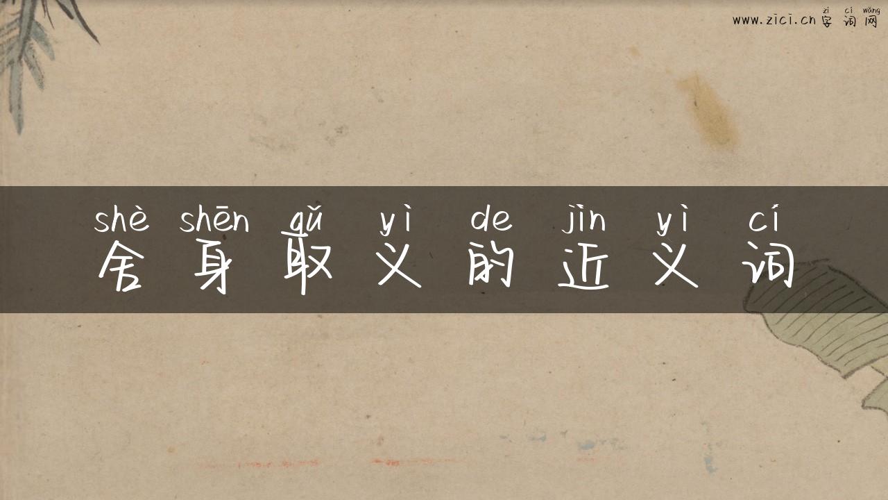 舍身取义的近义词