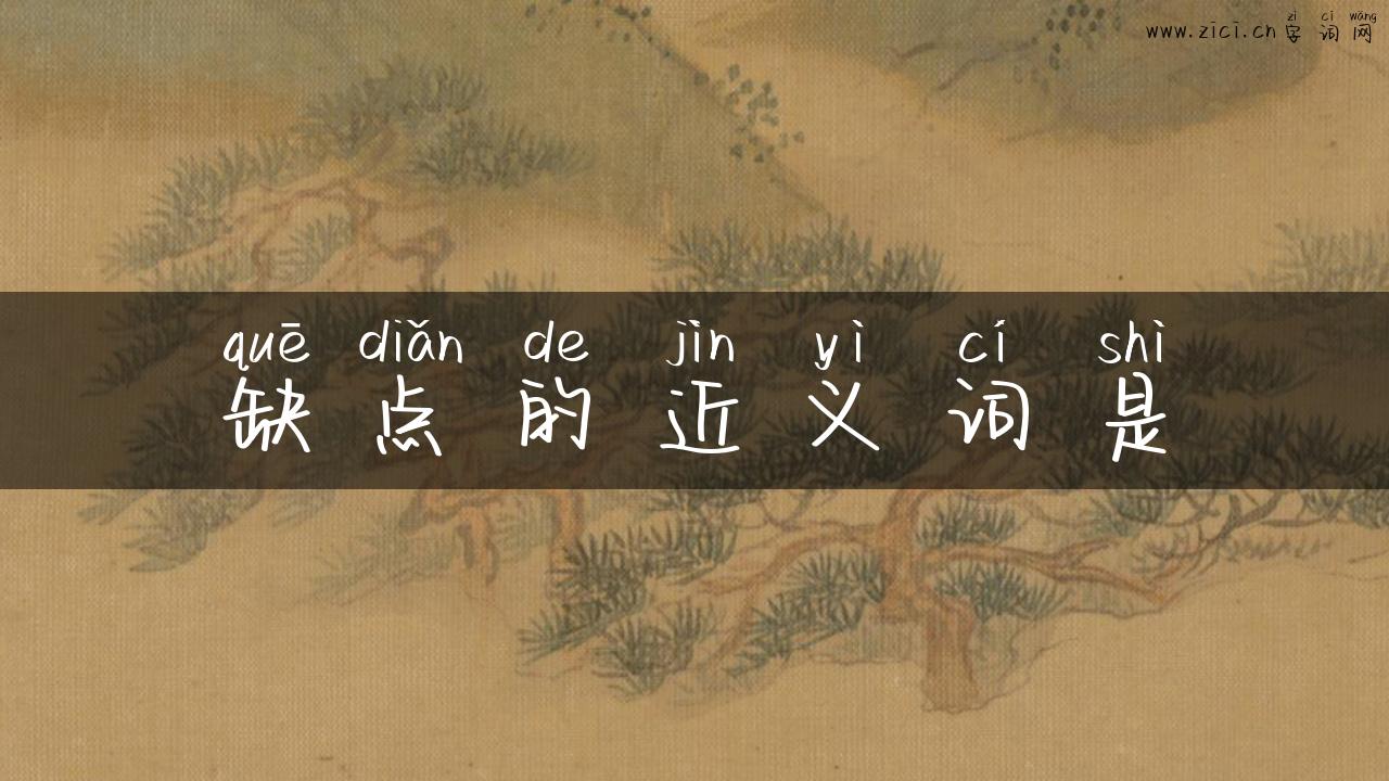 缺点的近义词是