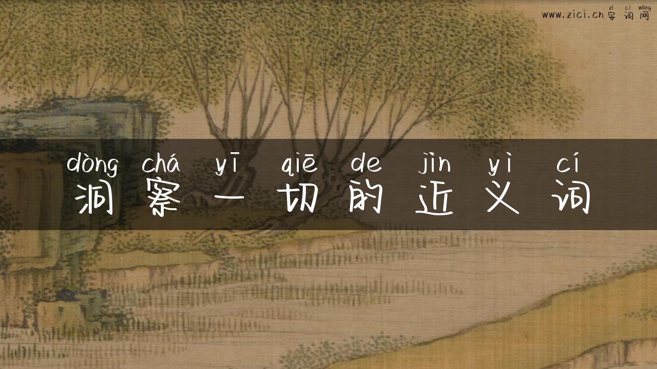 洞察一切的近义词