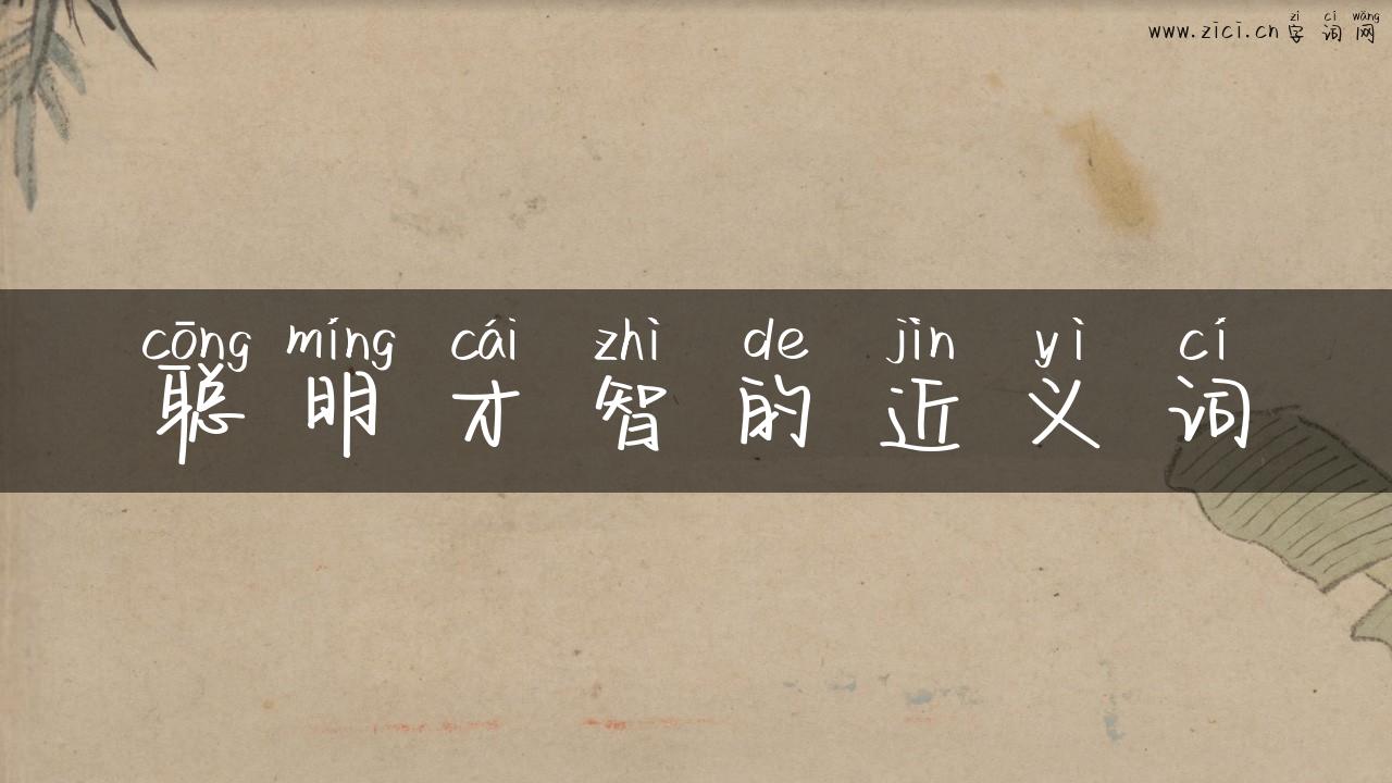 聪明才智的近义词
