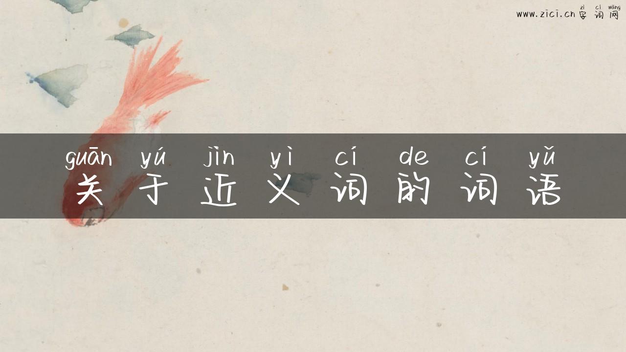 关于近义词的词语