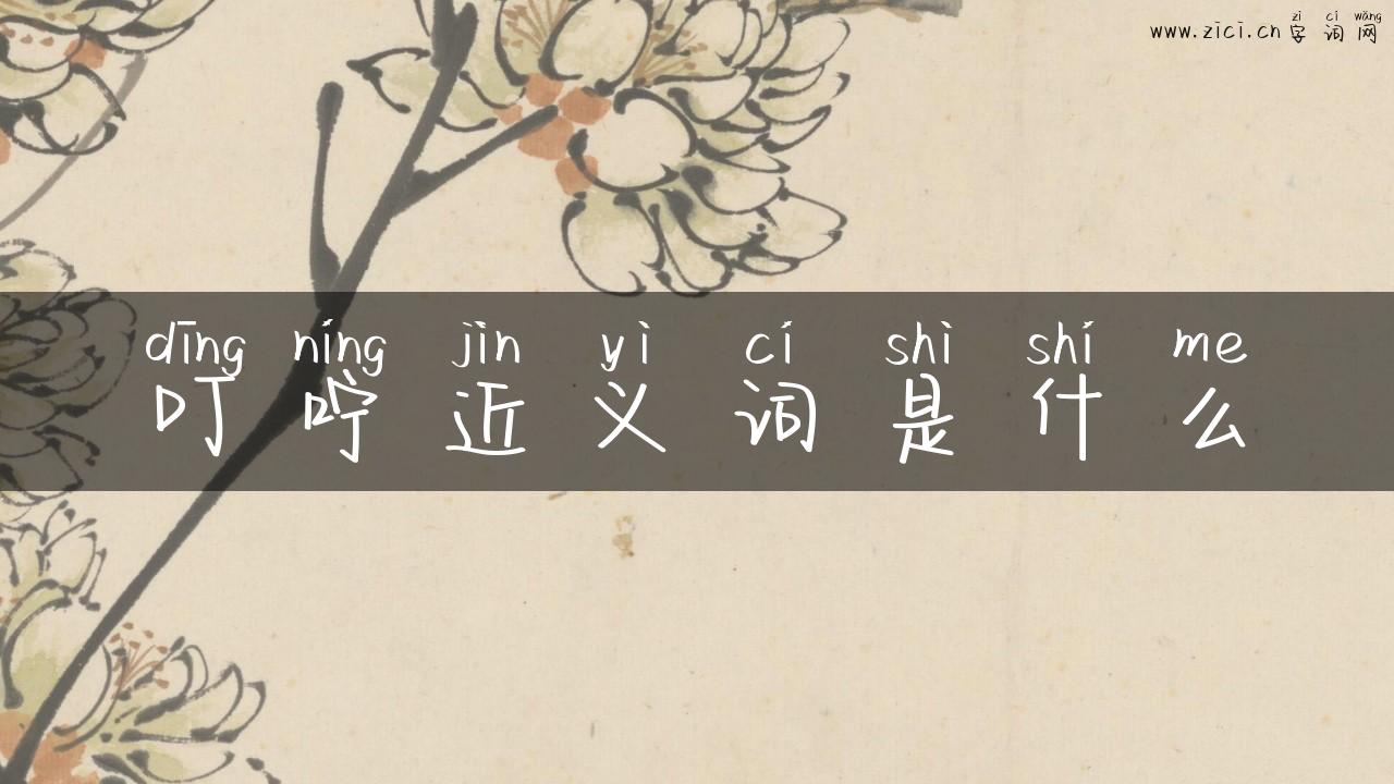 叮咛近义词是什么