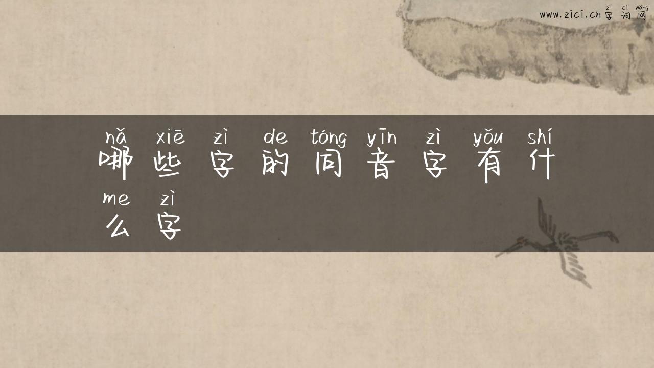 哪些字的同音字有什么字