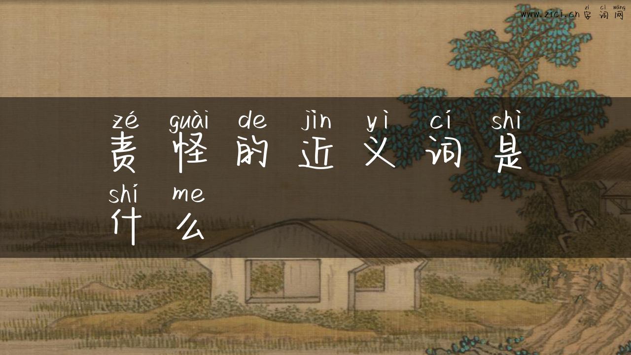责怪的近义词是什么