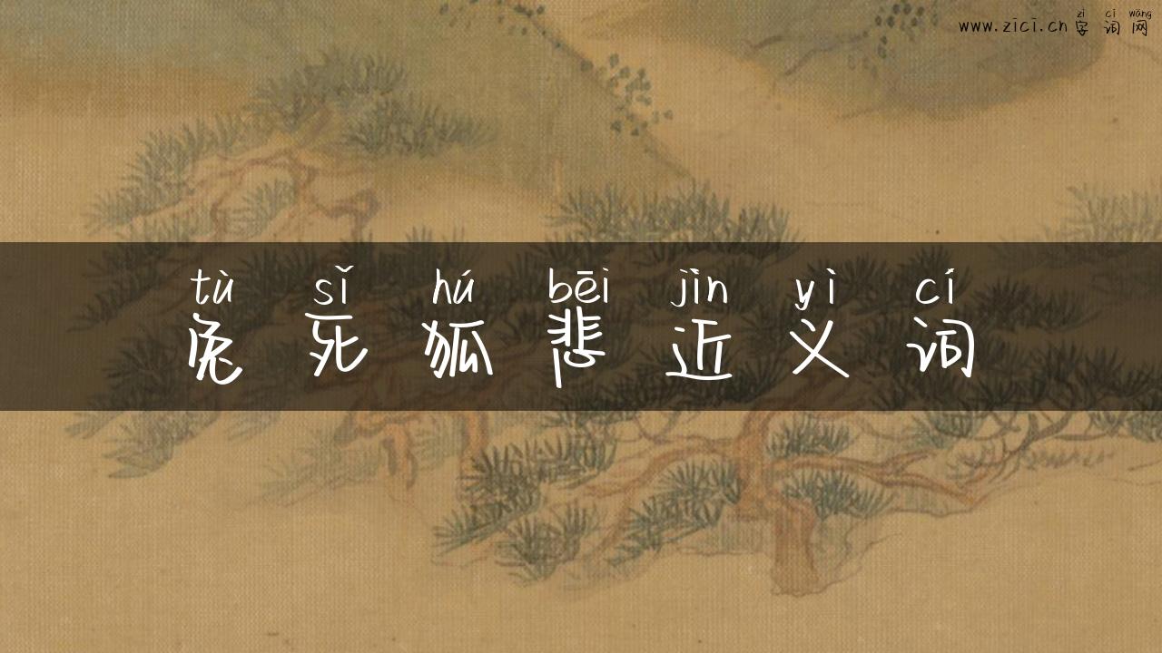 兔死狐悲近义词