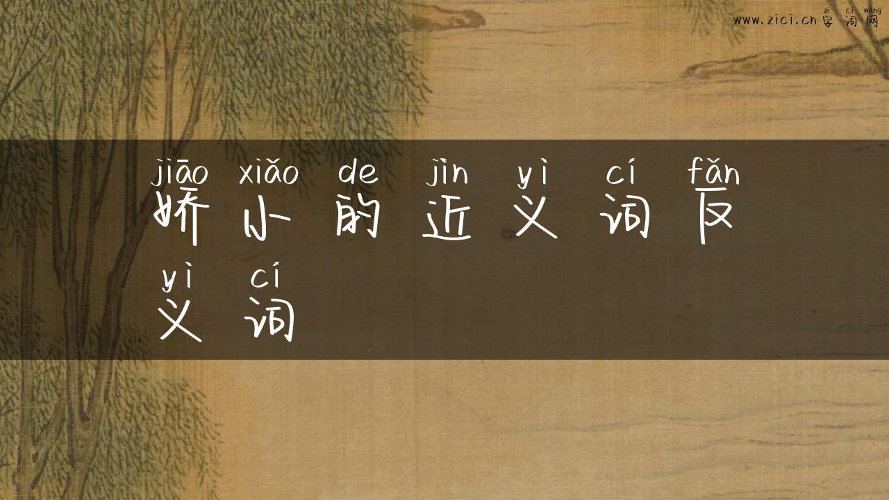 娇小的近义词反义词